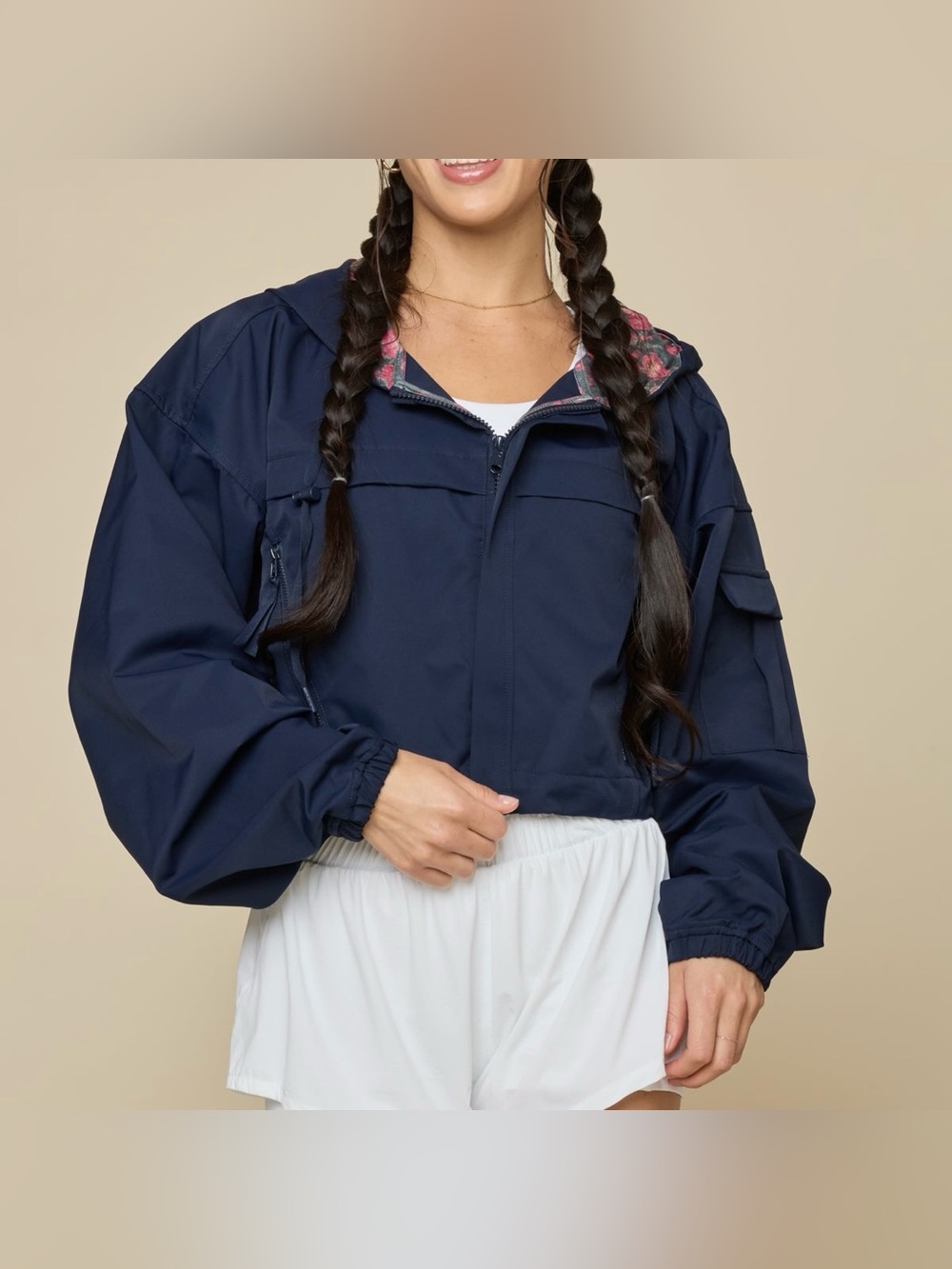 popflex packable windbreaker in cosmic navy
